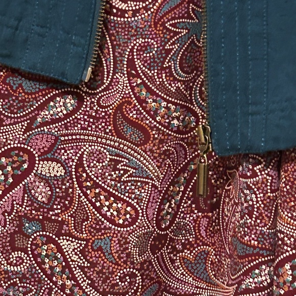 Lake Teal Green Jacket Blazer Coat Dark Teal Full Zip Up + Pockets Size Large - Picture 7 of 15